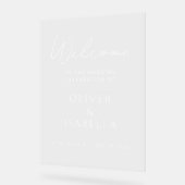 Minimalistisch Elegant Acryl Huwelijk Welkom Teken Bord (Hoek)