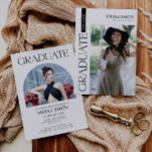 Minimalistisch Elegant Afstuderen Uitnodiging