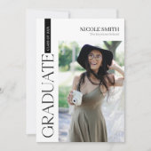 Minimalistisch Elegant Afstuderen Uitnodiging (Voorkant)