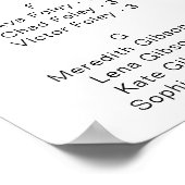 Minimalistisch elegant alfabetisch zetdiagram poster (Hoek)