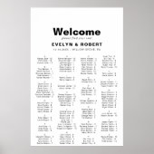 Minimalistisch elegant alfabetisch zetdiagram poster (Voorkant)