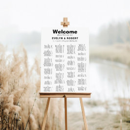 Minimalistisch elegant alfabetisch zetdiagram poster