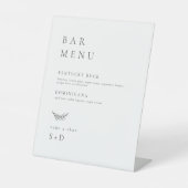 Minimalistisch Elegant Bar Menu Trouwbord Reclamebord Met Voetstuk (Voorkant)