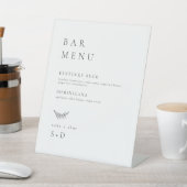 Minimalistisch Elegant Bar Menu Trouwbord Reclamebord Met Voetstuk (Insitu)