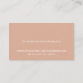 Minimalistisch Elegant Beauty Gold Lips Dusty Roos Visitekaartje (Achterkant)