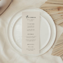 Minimalistisch Elegant Beige Script Wedding