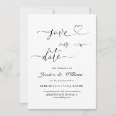 Minimalistisch Elegant Bewaar onze nieuwe Datum Ui Kaart (Voorkant)