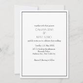 Minimalistisch Elegant Black and White Wedding Kaart (Voorkant)