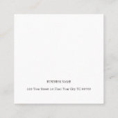 Minimalistisch Elegant Black White Attorney Vierkante Visitekaartje (Achterkant)