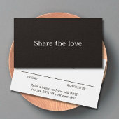 Minimalistisch Elegant Black White Beauty Salon Visitekaartje