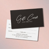 Minimalistisch Elegant Black White Beauty Salon Visitekaartje