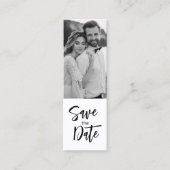 Minimalistisch Elegant Bladwijzer Bewaar de datum Contactkaartje (Voorkant)