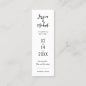 Minimalistisch Elegant Bladwijzer Bewaar de datum Contactkaartje (Achterkant)