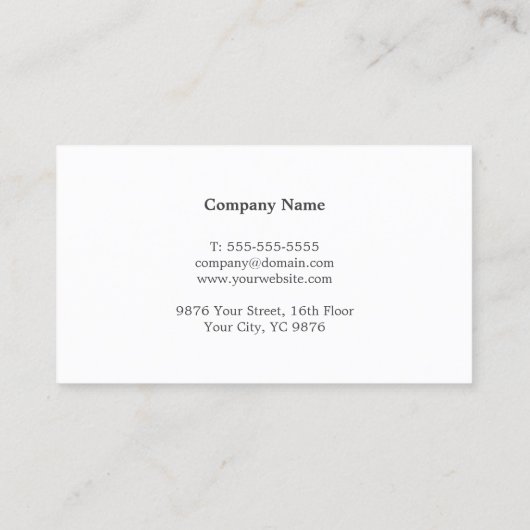 Minimalistisch Elegant Blauw Faux Gold Line Advoca Visitekaartje (Achterkant)