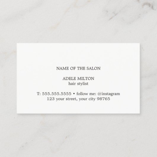 Minimalistisch Elegant Blauw Gouden Spelden Haar S Visitekaartje (Achterkant)