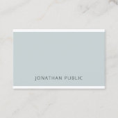 Minimalistisch Elegant Blauw Groen Eenvoudige Sjab Visitekaartje (Voorkant)