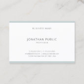 Minimalistisch Elegant Blauw Groen Eenvoudige Sjab Visitekaartje (Achterkant)
