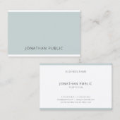 Minimalistisch Elegant Blauw Groen Eenvoudige Sjab Visitekaartje (Voorkant / Achterkant)