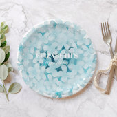 Minimalistisch Elegant Blauw Hydrangeas Verjaardag Papieren Bordje