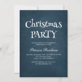 Minimalistisch Elegant Blauw Kerstfeest Kaart (Voorkant)