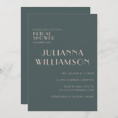 Minimalistisch elegant Blauwgroen en Blush Vrijgez Kaart (Voorkant / Achterkant)