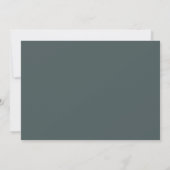 Minimalistisch elegant Blauwgroen en dubbelzinnig  Save The Date (Achterkant)