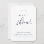 Minimalistisch Elegant Blue Boy Baby shower Kaart (Voorkant)
