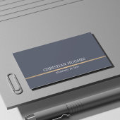 Minimalistisch Elegant Blue Faux Copper Line Attor Visitekaartje