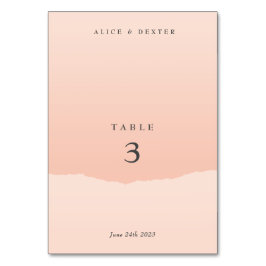 Minimalistisch Elegant Blush Bruiloft Tafelnummer