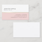 Minimalistisch elegant Blush Pink Gold White Trend Visitekaartje (Voorkant / Achterkant)