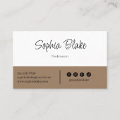 Minimalistisch Elegant Boho - Custom Professional Visitekaartje (Achterkant)