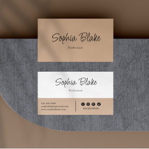 Minimalistisch Elegant Boho - Custom Professional Visitekaartje