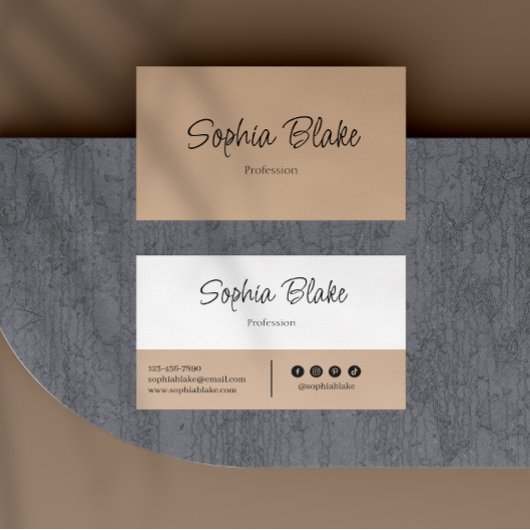 Minimalistisch Elegant Boho - Custom Professional Visitekaartje