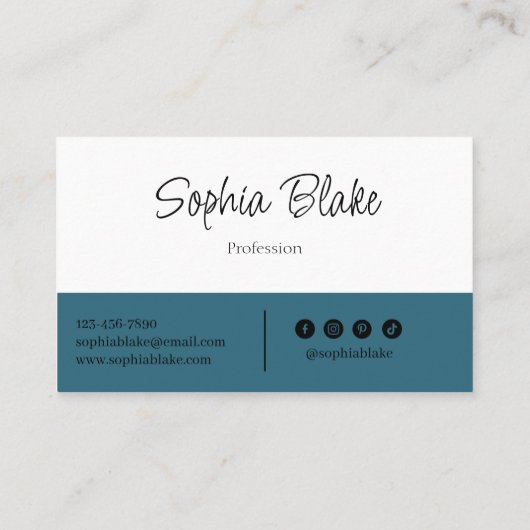 Minimalistisch Elegant Boho - Custom Professional Visitekaartje (Achterkant)