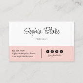 Minimalistisch Elegant Boho - Custom Professional Visitekaartje (Achterkant)