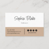 Minimalistisch Elegant Boho - Custom Professional Visitekaartje (Achterkant)
