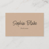 Minimalistisch Elegant Boho - Custom Professional Visitekaartje (Voorkant)