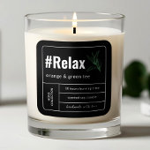 Minimalistisch Elegant Boho Zwart & Wit Kaars Labe Vierkante Sticker