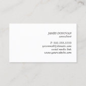 Minimalistisch Elegant Bold Monogram Grijs Goud Visitekaartje (Achterkant)