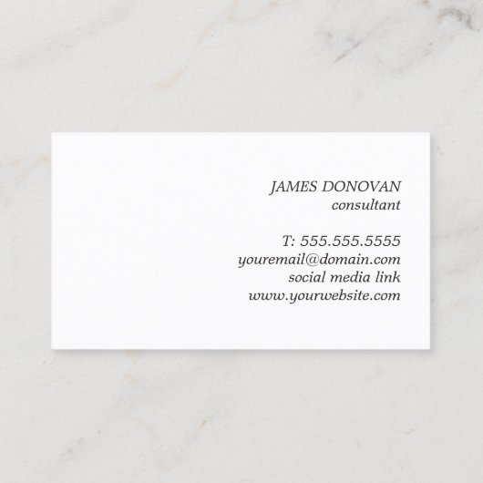 Minimalistisch Elegant Bold Monogram Grijs Goud Visitekaartje (Achterkant)