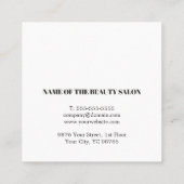 Minimalistisch Elegant Bold Zwart Wit Gouden Salon Afsprakenkaartje (Achterkant)