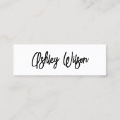 Minimalistisch Elegant Bold Zwart Wit Netwerken Mini Visitekaartje (Voorkant)