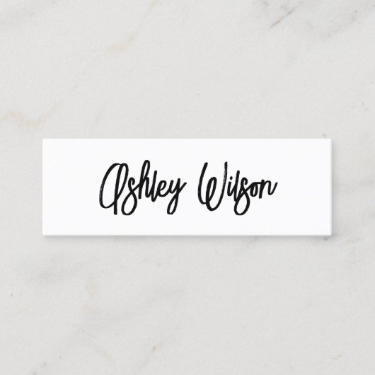 Minimalistisch Elegant Bold Zwart Wit Netwerken Mini Visitekaartje (Voorkant)