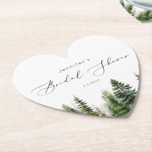 Minimalistisch elegant bos rustiek vrijgezellenfee kartonnen onderzetters (Gekanteld)