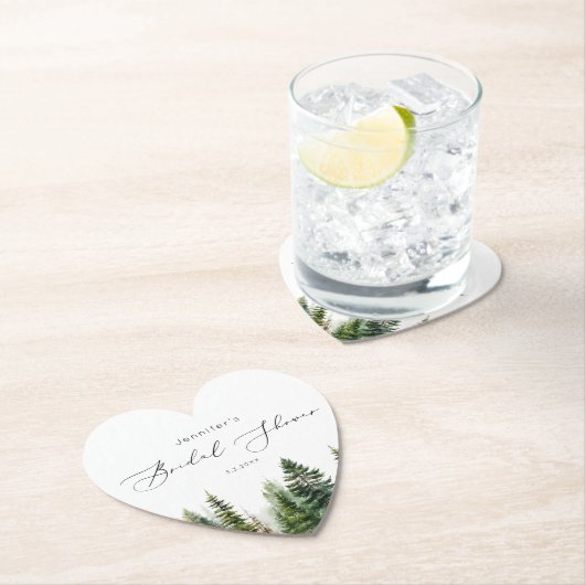 Minimalistisch elegant bos rustiek vrijgezellenfee kartonnen onderzetters (Insitu)