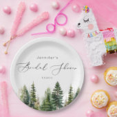 Minimalistisch elegant bos rustiek vrijgezellenfee papieren bordje (Feest)