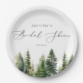 Minimalistisch elegant bos rustiek vrijgezellenfee papieren bordje (Voorkant)