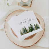 Minimalistisch elegant bos rustiek vrijgezellenfee servet