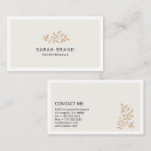 Minimalistisch Elegant Botanisch Visitekaartje (Voorkant / Achterkant)