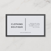 Minimalistisch Elegant Boutique Black Pastel Paars Visitekaartje (Achterkant)